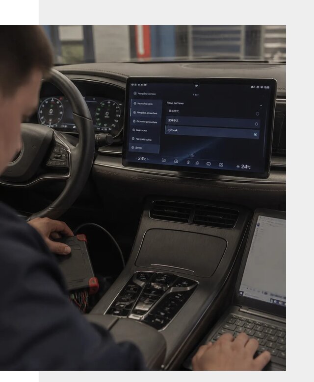 Русификация автомобиля BYD HAN для эксплуатации в Донецке